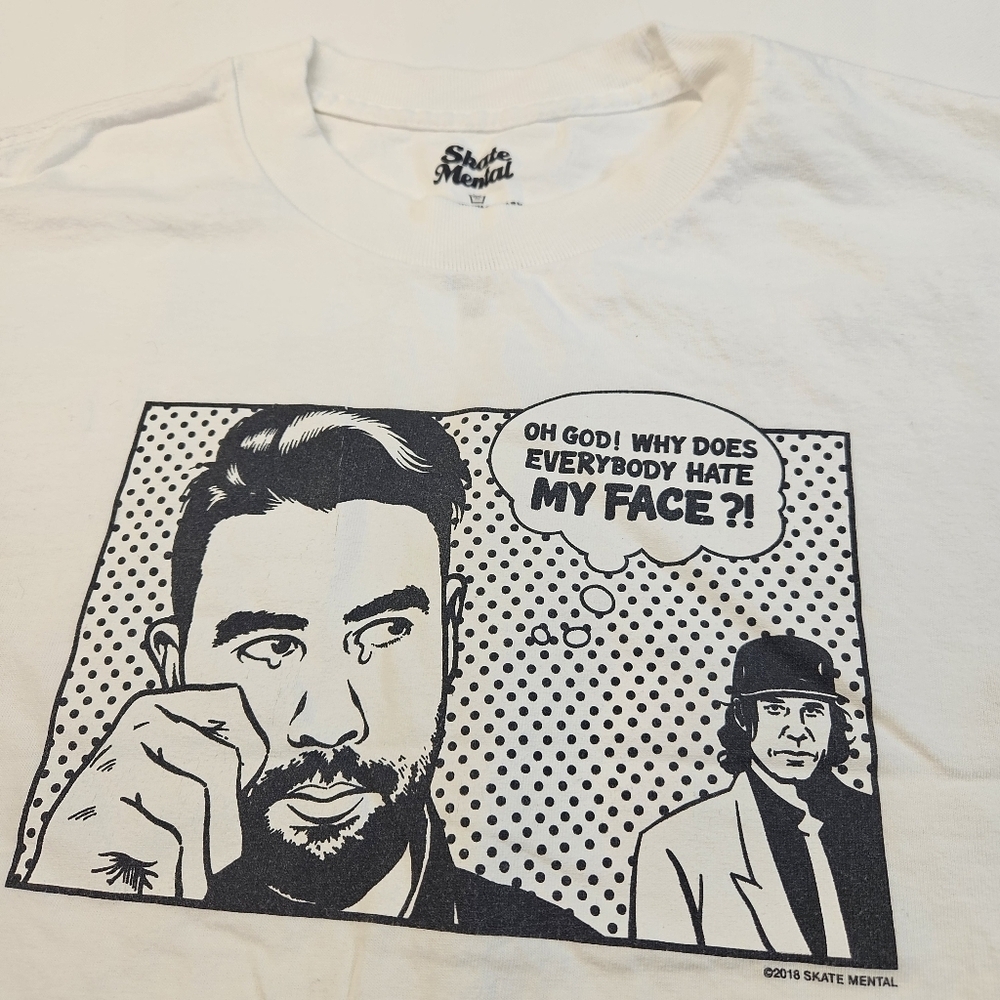 Skate Mental Skateboarding Shirts Streetwear  Medium T-Shirt White
